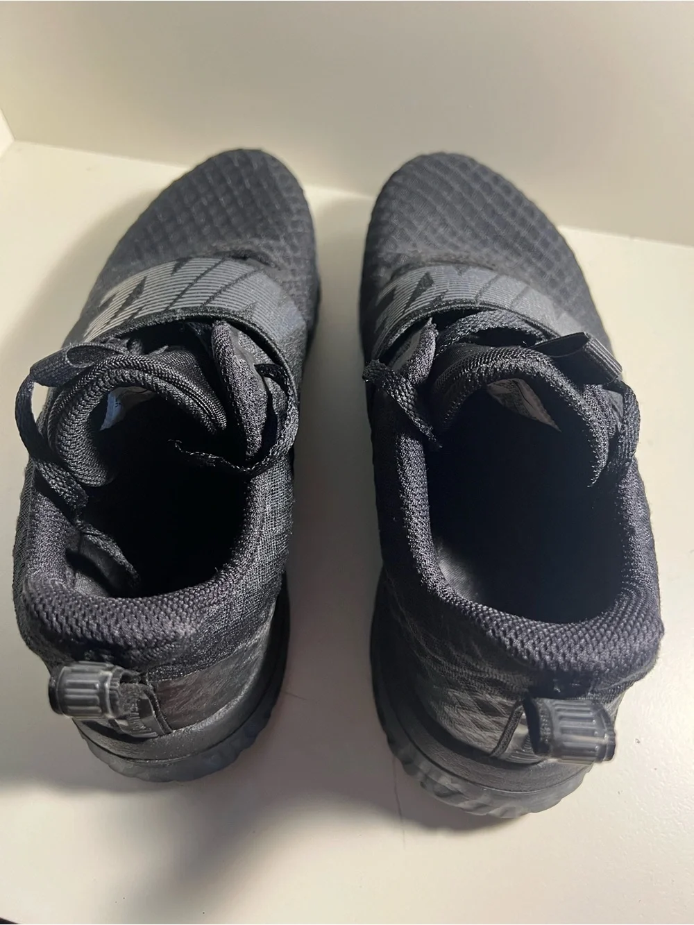 Nike Men's Black Athletic Training Shoes with Hook-and-Loop Strap